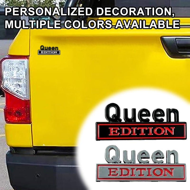 Queen Edition 3D Emblem Sticker, 2026 New Queen Edition Emblem, Old Man Editioned Car Emblems, Funny Editions License Plate Frame, Easy to Stick, for Car Truck SUV - Image 4